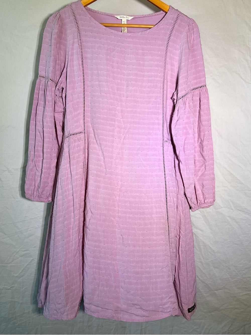 Eyelet Long Sleeve Dress